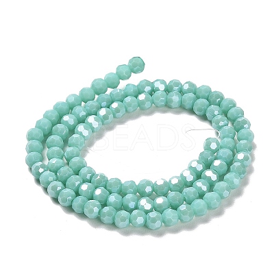 Electroplate Opaque Glass Beads Strands EGLA-A035-P4mm-A14-1