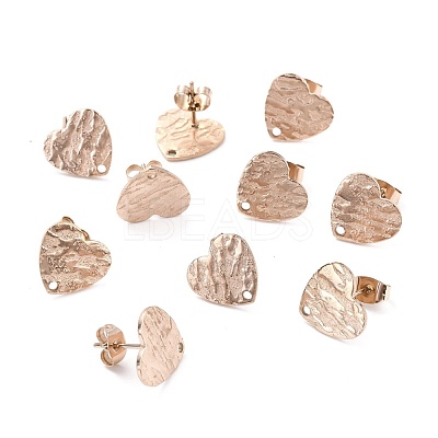 Ion Plating(IP) 304 Stainless Steel Stud Earring Findings STAS-I183-05B-RG-1