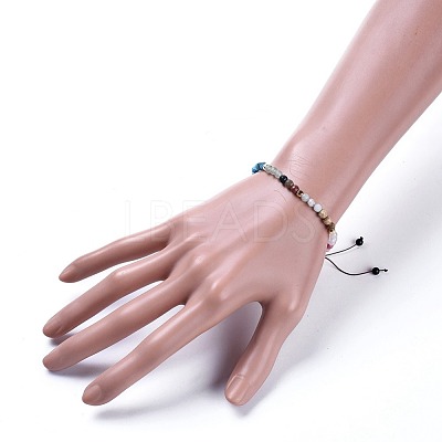 Adjustable Nylon Thread Braided Beads Bracelets BJEW-JB04442-1