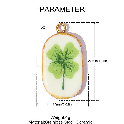 Handmade Porcelain Pendants PR-OY001-10G-1