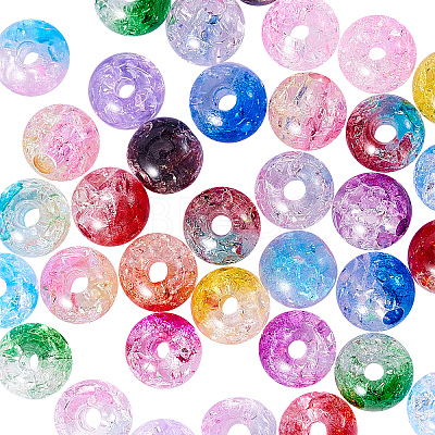 450Pcs 18 Colors Gradient Color Transparent Crackle Acrylic Beads MACR-CJ0001-15-1