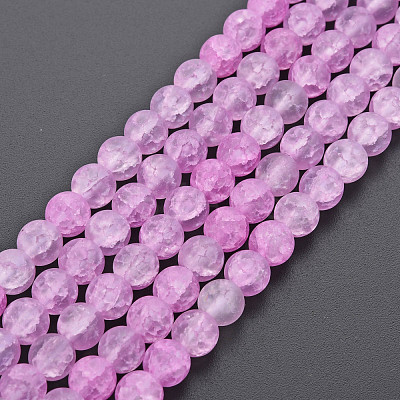 Crackle Glass Beads Strands GLAA-S192-D-007-1