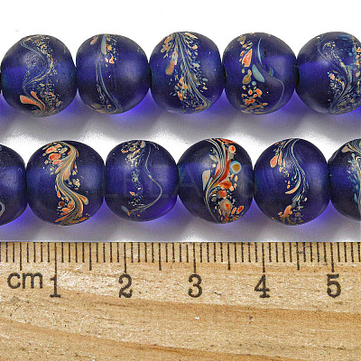 Handmade Lampwork Beads Strands BLOW-D006-07D-1