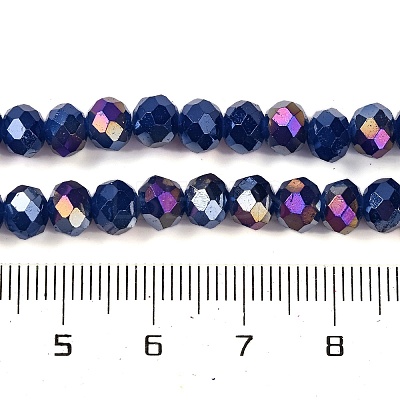 Baking Electroplate Glass Beads Strands DGLA-A039-J8mm-B04-1