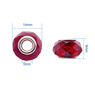 Glass European Beads GPDL-TA0001-01-1