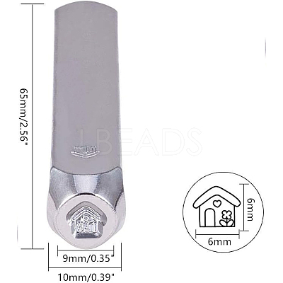 Iron Metal Stamps AJEW-BC0005-39G-1