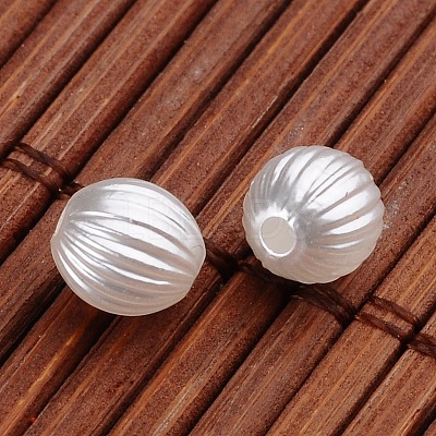 Round Imitation Pearl Acrylic Beads OACR-L004-4481-1