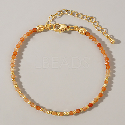 Bohemian Style Natural Red Aventurine Round Beaded Bracelets for Women CA1141-8-1