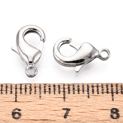 Brass Lobster Claw Clasps KK-YW0004-01B-P-1