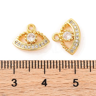 Brass Micro Pave Cubic Zirconia Pendants KK-U017-08B-G-1