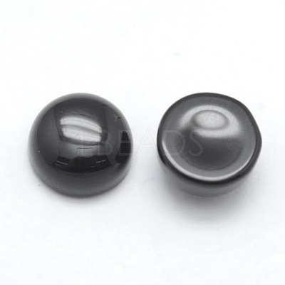 Natural Obsidian Cabochons G-E492-H-16-1