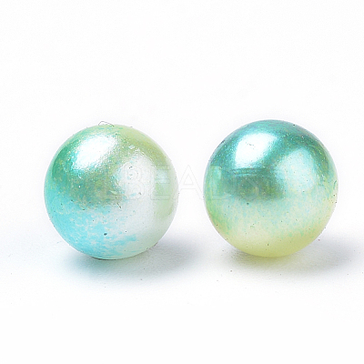 Rainbow Acrylic Imitation Pearl Beads OACR-R065-10mm-A03-1