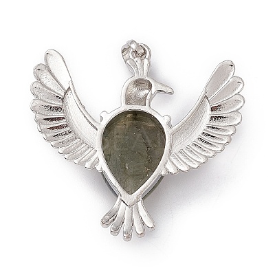 Natural Labradorite Pendants G-P484-05P-06-1