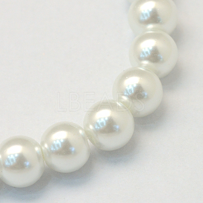 Baking Paint Glass Pearl Round Bead Strands X-HY-Q003-10mm-01-1
