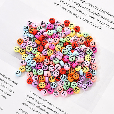 Opaque Acrylic Beads MACR-YW0001-22A-1