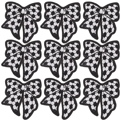 9Pcs Polyester Embroider Thread Iron on/Sew On Patches PATC-CY0001-62-1