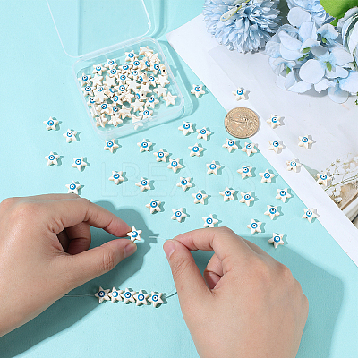 100Pcs Synthetic Turquoise Enamel Beads Strands G-PA0002-24-1