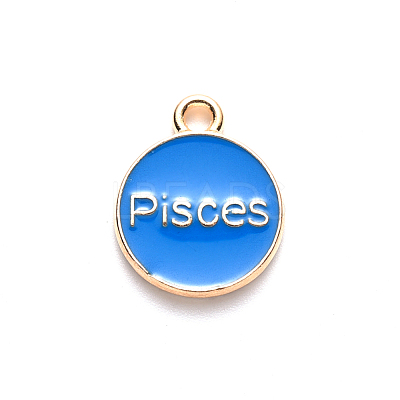 Alloy Enamel Pendants X-ENAM-S124-01B-02H-1