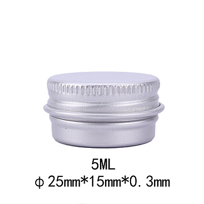 5ml Round Aluminium Tin Cans CON-L009-B01-1