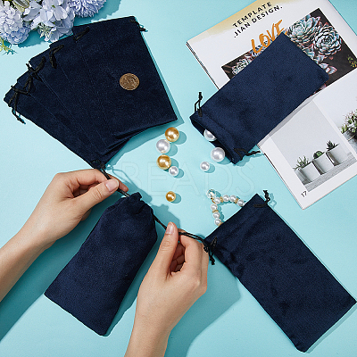 12Pcs Velvet Glasses Storage Drawstring Bag ABAG-BBC0001-16C-1