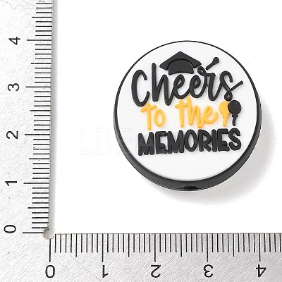 Graduation Theme Silicone Beads SL-CBAF318-B05-1
