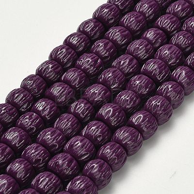 Synthetic Coral Dyed Carved Beads BSHE-H114-01C-1