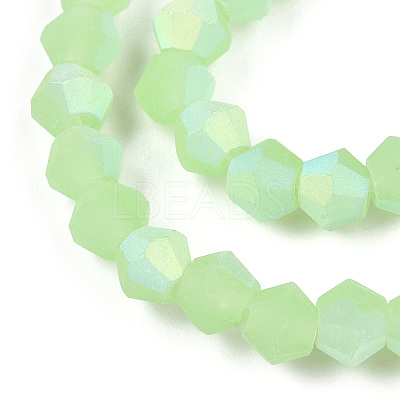 Imitation Jade Bicone Frosted Glass Bead Strands EGLA-A039-J2mm-MB01-1