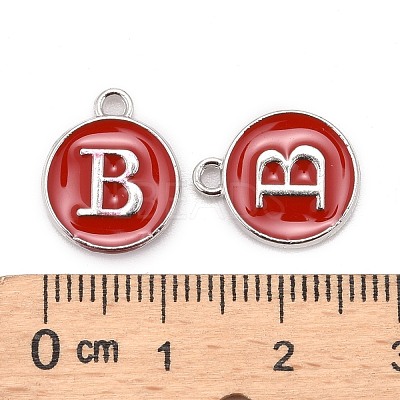 Platinum Plated Alloy Enamel Charms ENAM-S118-03B-P-1
