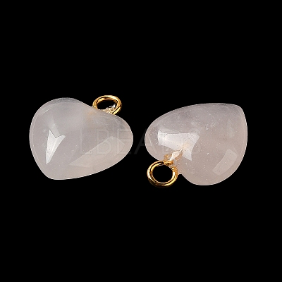 Natural Rose Quartz Pendants G-E603-01G-02-1