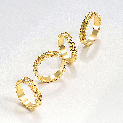 Brass Crushed Ice Pattern Finger Rings FS-WG1F485-02-1