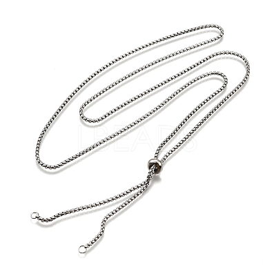 Non-Tarnish Adjustable 304 Stainless Steel Slider Necklaces NJEW-L156-002A-P-1
