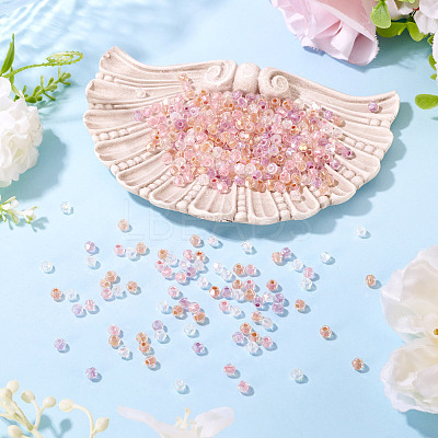 405Pcs Eletroplated Transparent Glass Beads GLAA-TA0003-66D-1