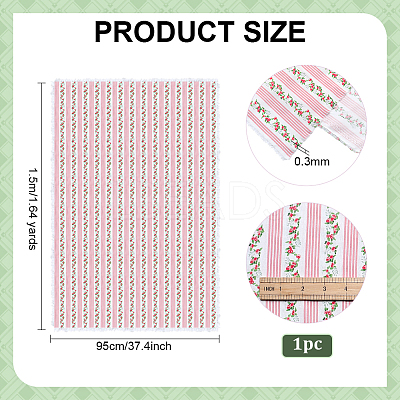 1M Flower Pattern Cotton Fabric DIY-PH0036-57-1