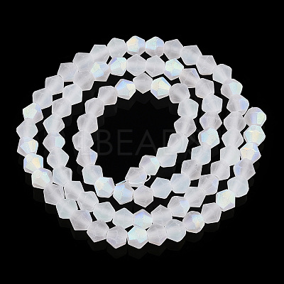 Imitate Austrian Crystal Bicone Frosted Glass Beads Strands LS-EGLA-A039-T6mm-MB13-1