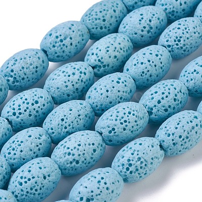 Natural Lava Rock Beads Strands G-F643-B-M-1