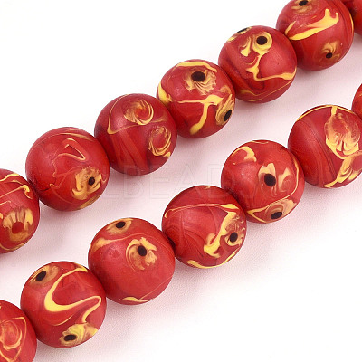 Handmade Lampwork Beads Strands LAMP-N028-05D-1