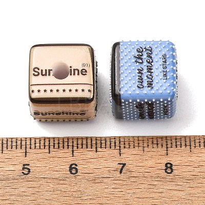 Opaque Printed Acrylic Beads AC-CBAC57E-09-1