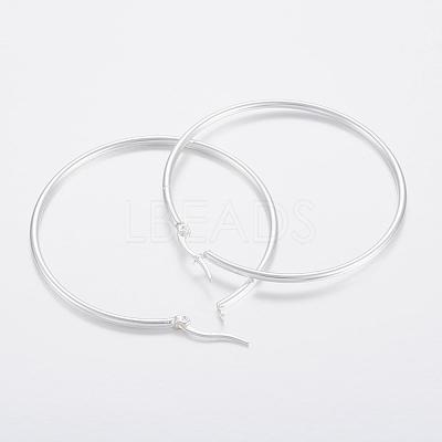 304 Stainless Steel Big Hoop Earrings EJEW-H327-01A-1