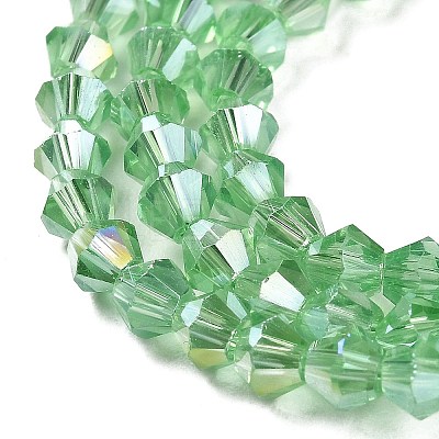 Transparent Electroplate Glass Beads Strands EGLA-A039-T6mm-B24-1