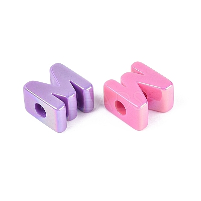 UV Plating Opaque Acrylic European Beads SACR-Z007-01M-1