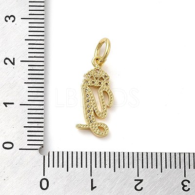 Brass Micro Pave Cubic Zirconia Pendants KK-M273-01G-Y-1