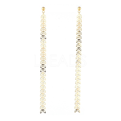 Brass Dangle Stud Earrings EJEW-JE03854-1