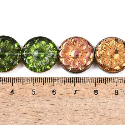 Czech Pressed Glass Beads GLAA-I061-48E-1