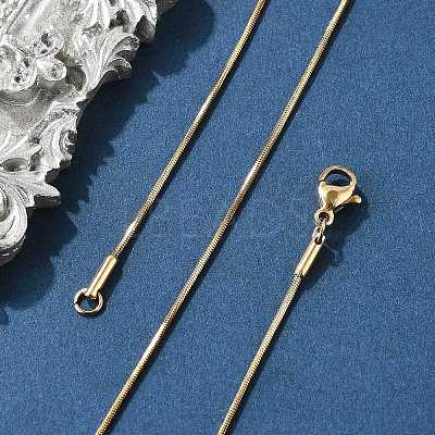 PVD Vacuum Plating 304 Stainless Steel Snake Chains Necklaces NJEW-O058-24G-1