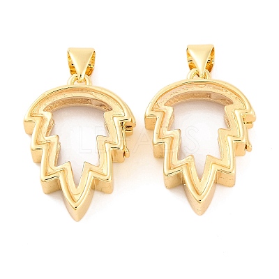 Rack Plating Brass Locket Pendants KK-F874-01G-15-1
