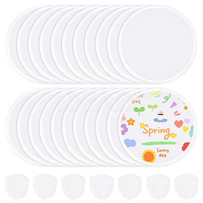 120Pcs Sublimation Blank Polyester Folding Fan AJEW-BC0010-86B-1