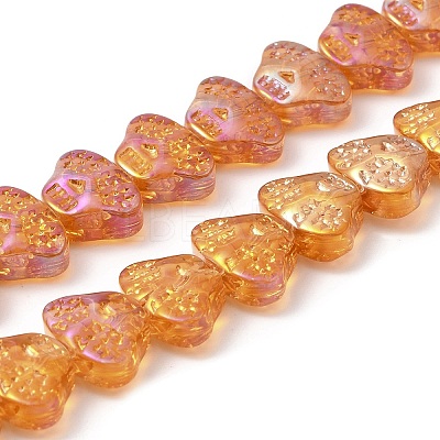 Transparent Electroplate Glass Beads Strands EGLA-F158-HR01-A-1