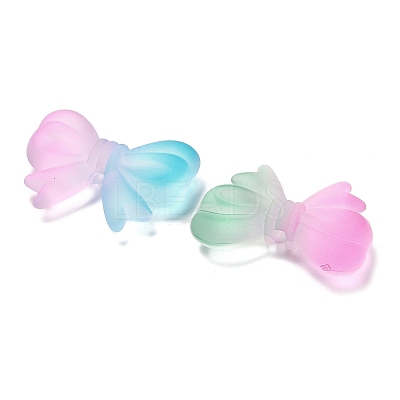 Frosted Transparent Acrylic Beads OACR-D315-04-1