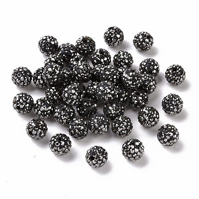 Pave Disco Ball Beads RB-A130-10mm-8-1