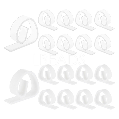48Pcs 2 Style  Transparent Plastic Anti-slip Tablecloth Clips AJEW-GL0002-15-1